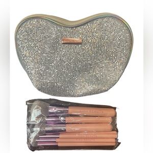 Xime Beauty brand Rhinestone Beauty Bag and Eight Makeup Brushes